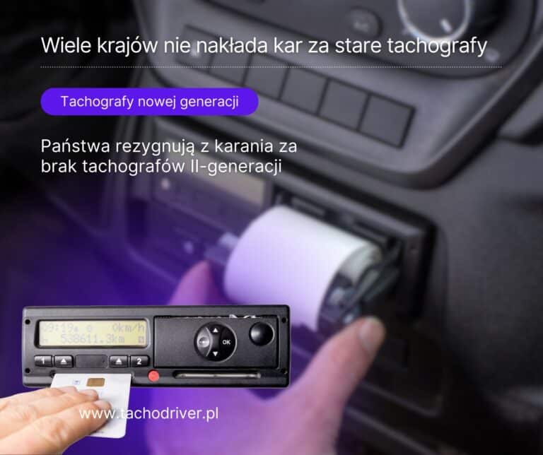 Niektóre kraje nie nakładają kar za stare tachografy w nowych pojazdach