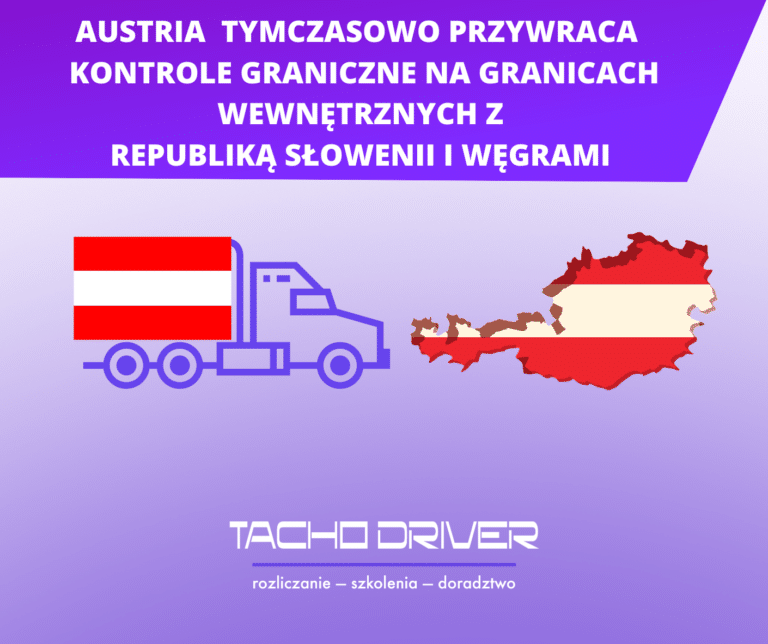 Austria – tymczasowo przywraca kontrole graniczne na granicach wewnętrznych z Republiką Słowenii