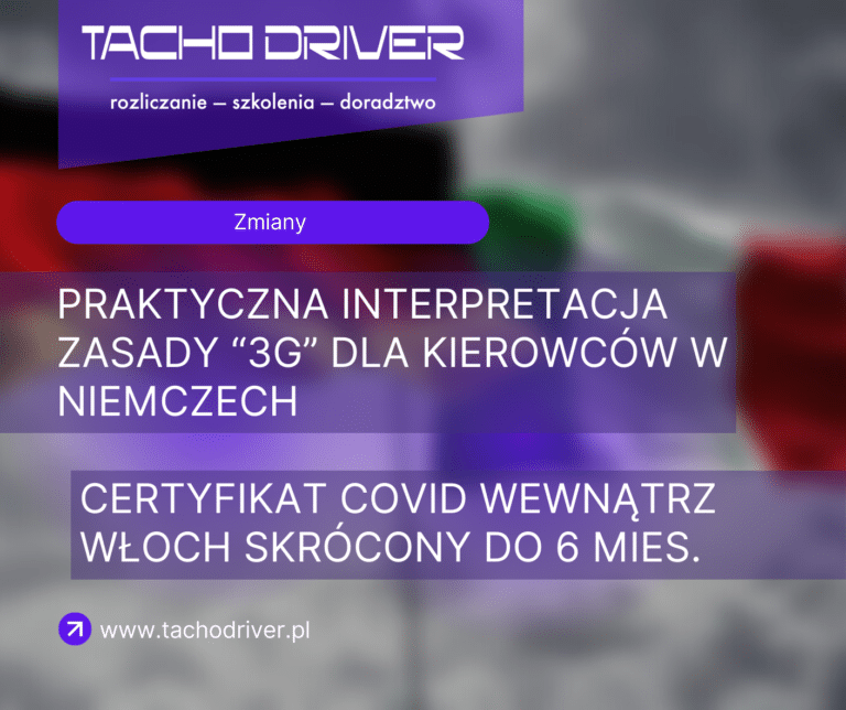 Włochy skracają ważność certyfikatów szczepień a Niemcy tłumaczą zasadę 3G dla kierowców