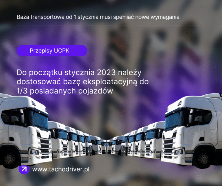 Do początku stycznia 2023 należy dostosować bazę eksploatacyjną do 1/3 posiadanych pojazdów