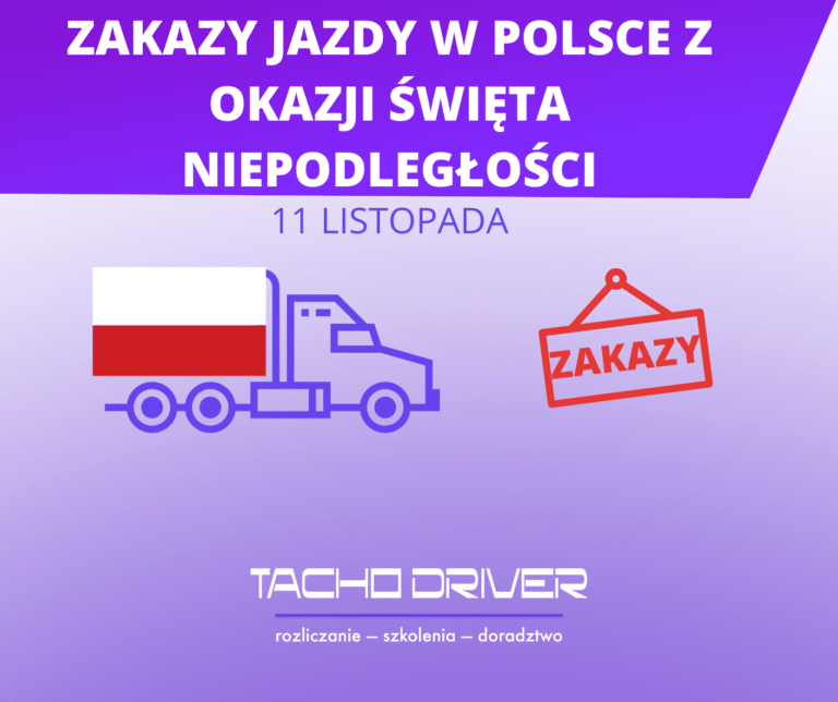 Zakazy jazdy w Polsce z okazji Święta Niepodległości