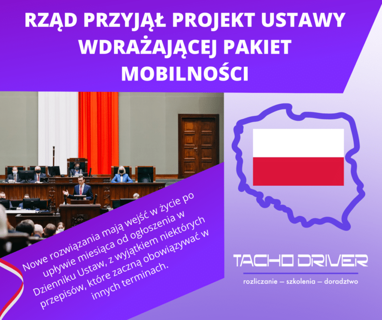 Rada ministrów przyjęła projekt ustawy o zmianie ustawy o transporcie drogowym