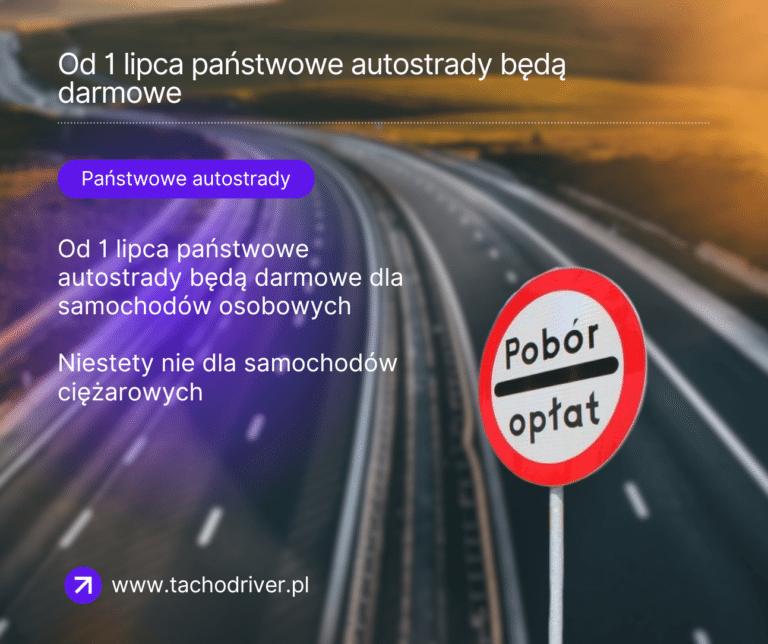 Od 1 lipca państwowe autostrady będą darmowe