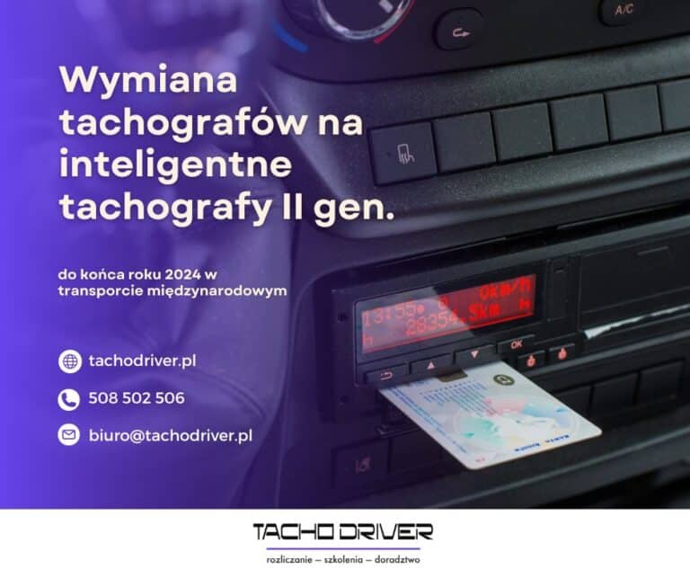 Wymiana tachografów na inteligentne II generacji