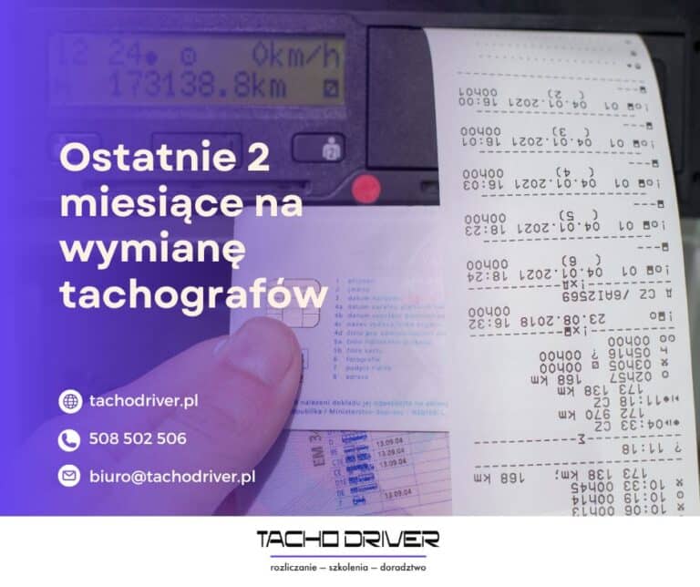 Ostatni dzwonek na wymianę tachografów