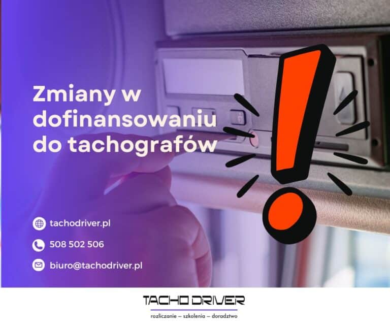 Zmiany w&nbsp;dofinansowaniu tachografów