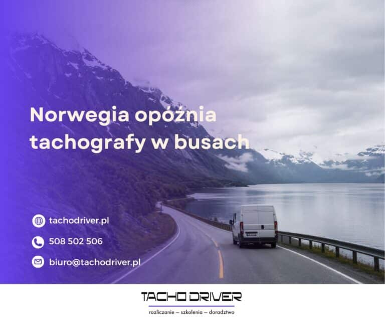 Norwegia opóźnia tachografy w&nbsp;busach