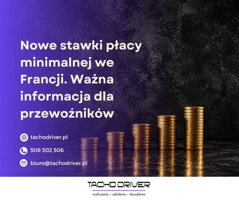 Nowe stawki płacy minimalnej we&nbsp;Francji. Ważna informacja dla przewoźników