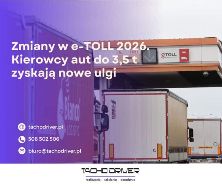 Zmiany w&nbsp;e-TOLL 2026. Kierowcy aut do&nbsp;3,5 t zyskają nowe ulgi